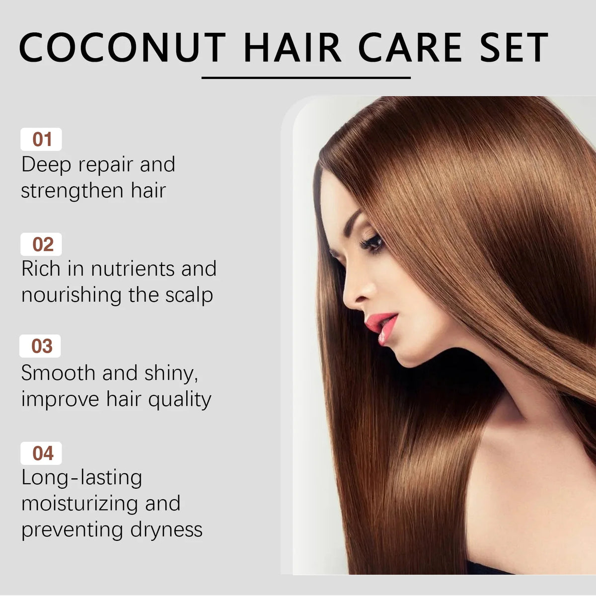 HOEGOA Coconut Keratin Shampoo And Conditioner Set
