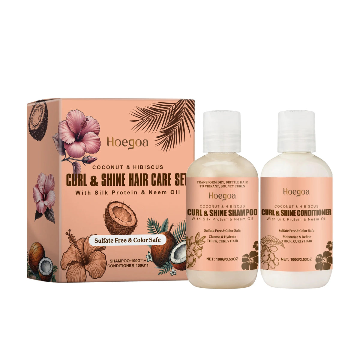 Hoegoa Coconut Hair Shampoo Conditioner Set