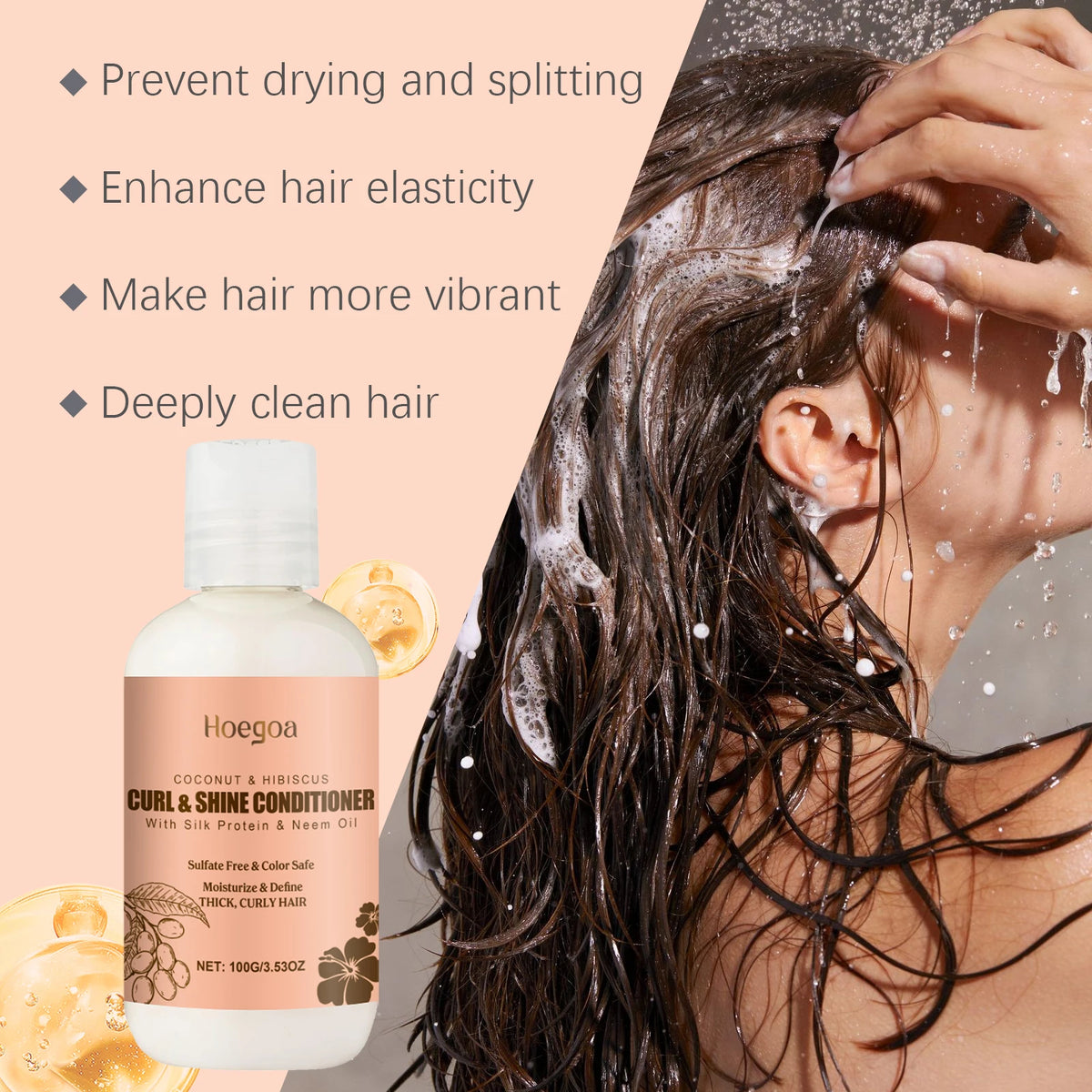 Hoegoa Coconut Hair Shampoo Conditioner Set