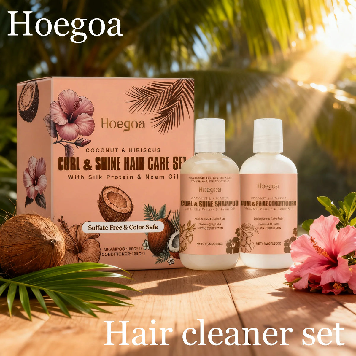 Hoegoa Coconut Hair Shampoo Conditioner Set