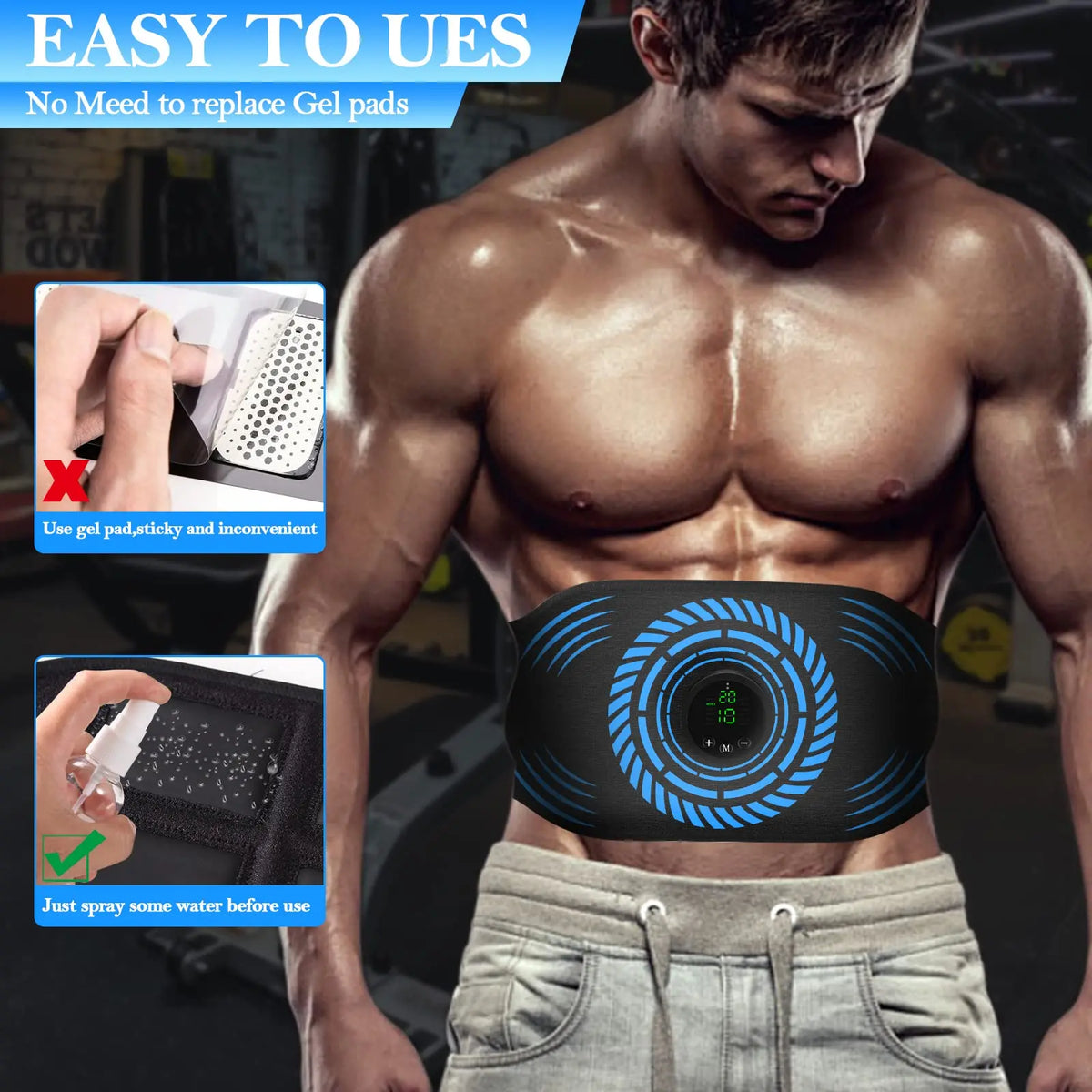Jitesy EMS Abdominal Muscle Stimulator Belt