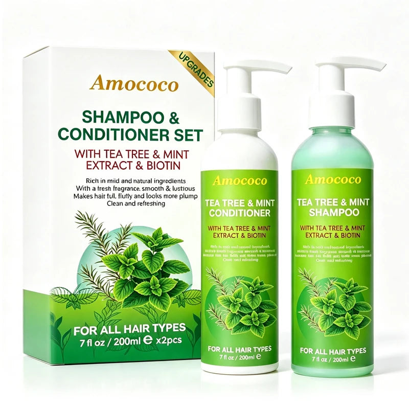AMOCOCO Tea Tree Shampoo And Conditioner Set