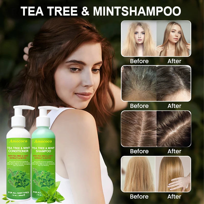 AMOCOCO Tea Tree Shampoo And Conditioner Set