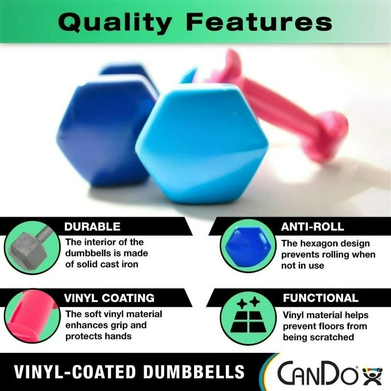Vinyl Coated Cast Iron Dumbbell For Strength Training