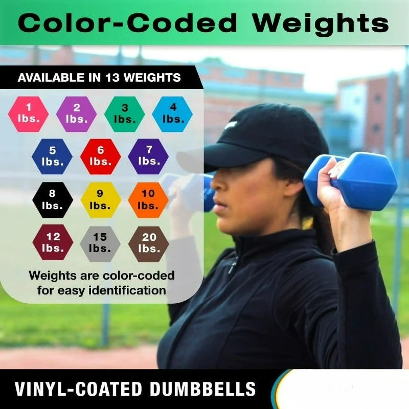 Vinyl Coated Cast Iron Dumbbell For Strength Training