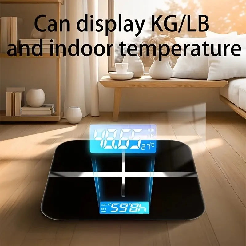Digital Body Weight Scale With LCD Temperature Display