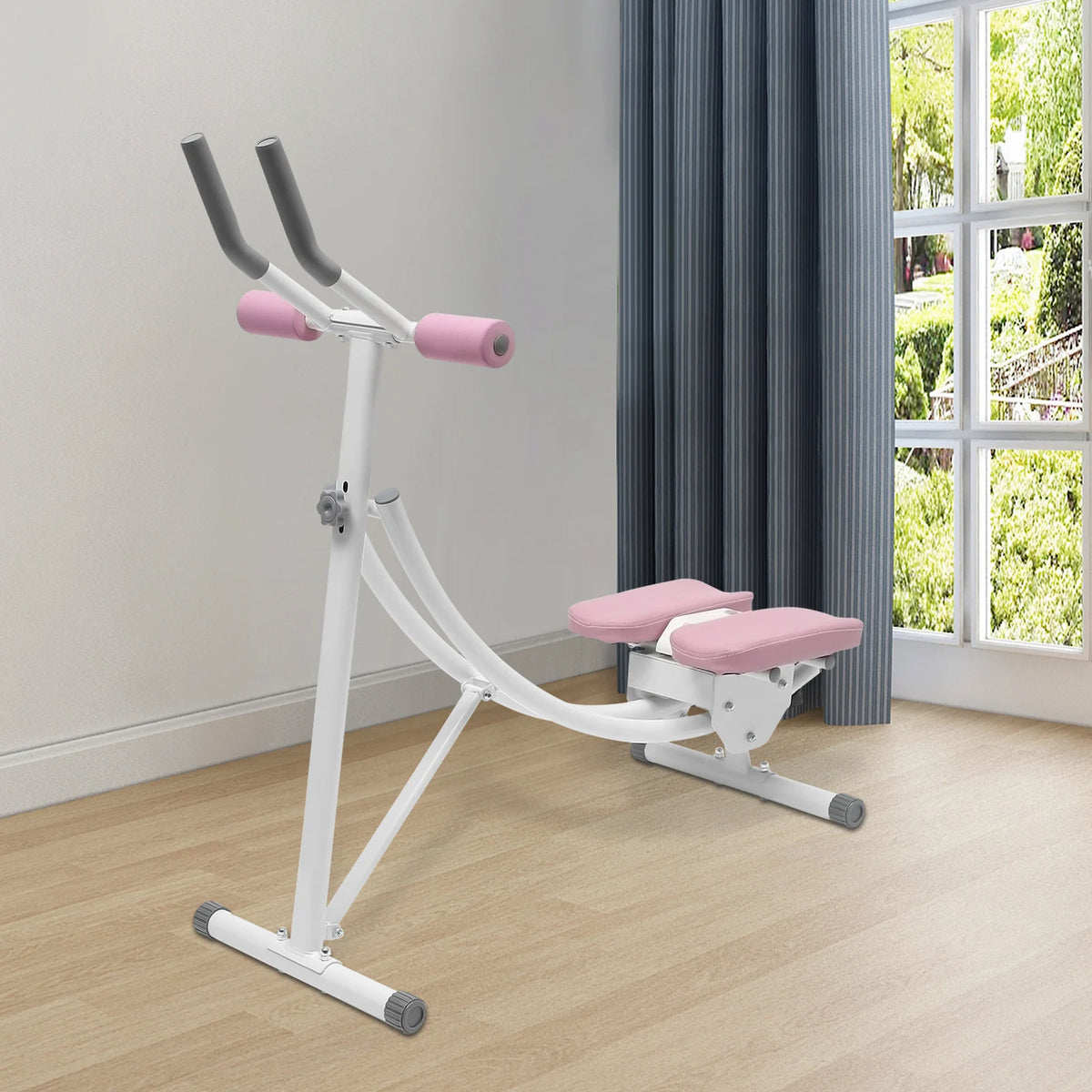 Ab Machine Abdominal Workout Machine Foldable Waist Cruncher Core Toner, Shaper with LED Display Monitor,330 LBS Weight Capacity