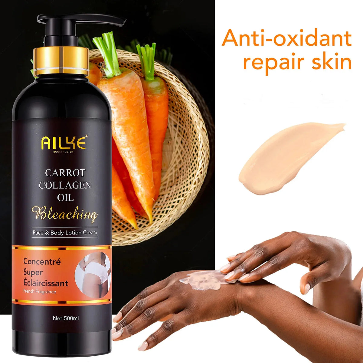 AILKE Collagen Skin Care Kit, Reduce Spots, Whitening, Even Skin Tone, For Dark Skin, Black Skin, African Skin, Caramel Skin