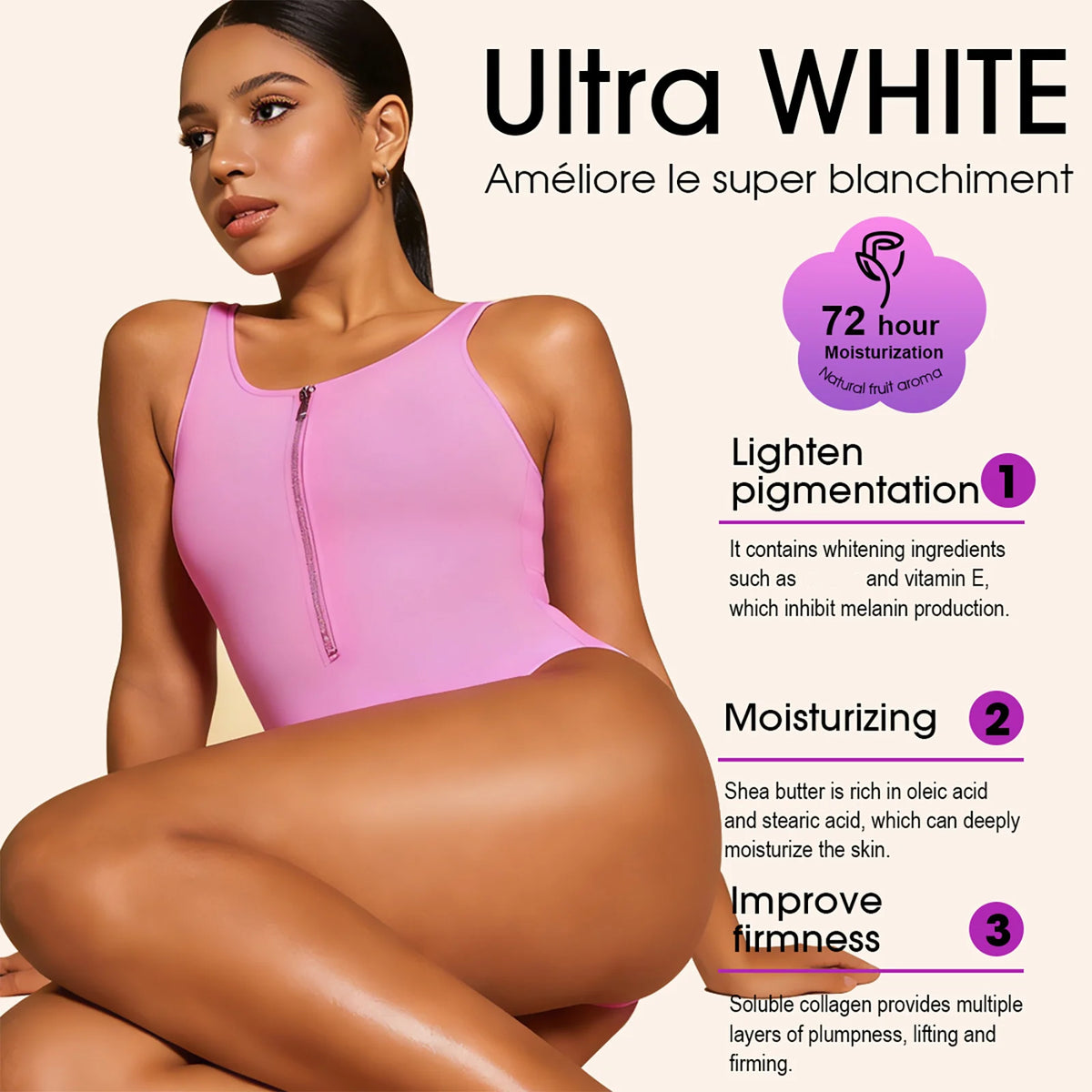 LKIAE PAWPAW Whitening Lotion for Face, Body, Reduce Spots, Nourishing, Hydrating, Brightening, for Black, Dark, Caramel Skin