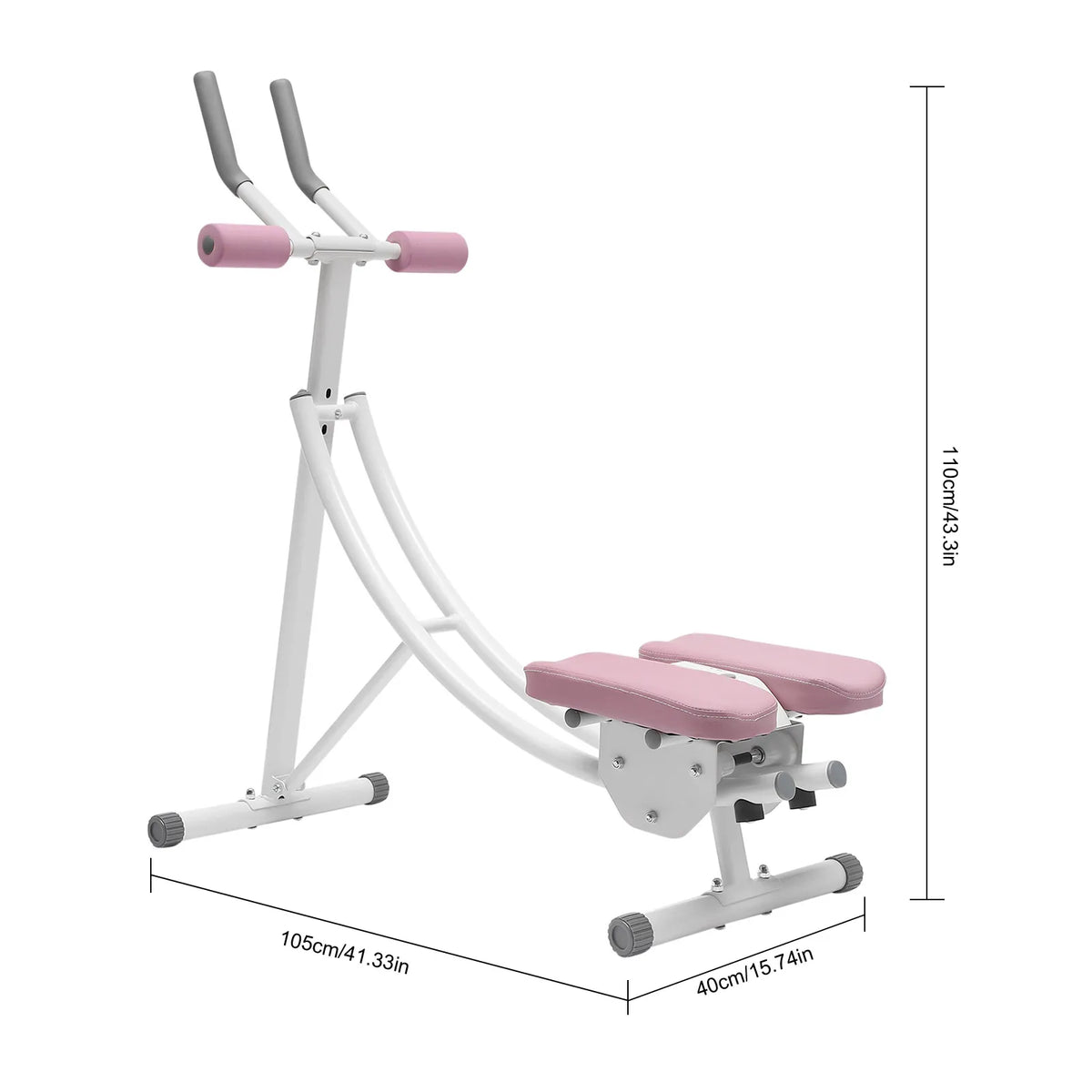 Ab Machine Abdominal Workout Machine Foldable Waist Cruncher Core Toner, Shaper with LED Display Monitor,330 LBS Weight Capacity