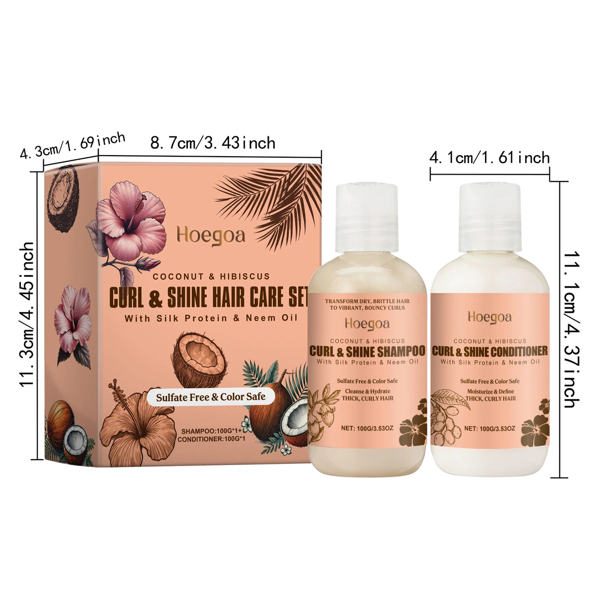 Hoegoa Coconut Hair Shampoo Conditioner Set