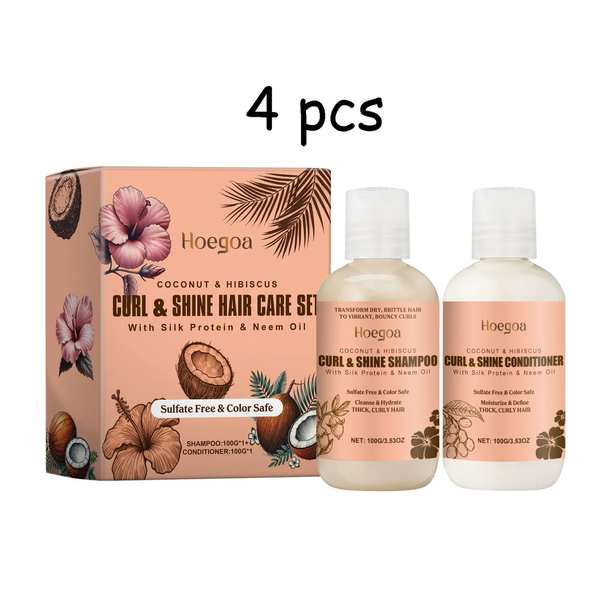 Hoegoa Coconut Hair Shampoo Conditioner Set
