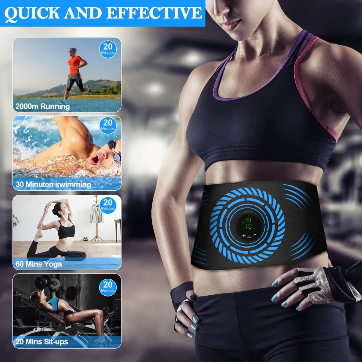 Jitesy EMS Abdominal Muscle Stimulator Belt