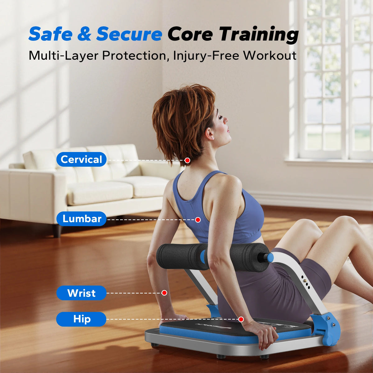 MERACH Ab Machine Abdominal Trainer With 3 Adjustable Resistance Levels For Home Automatic Rebound Ab Crunch Machine For Core Workout Automatic Rebound Ab Crunch Machine For Home Gym Stomach Workouts