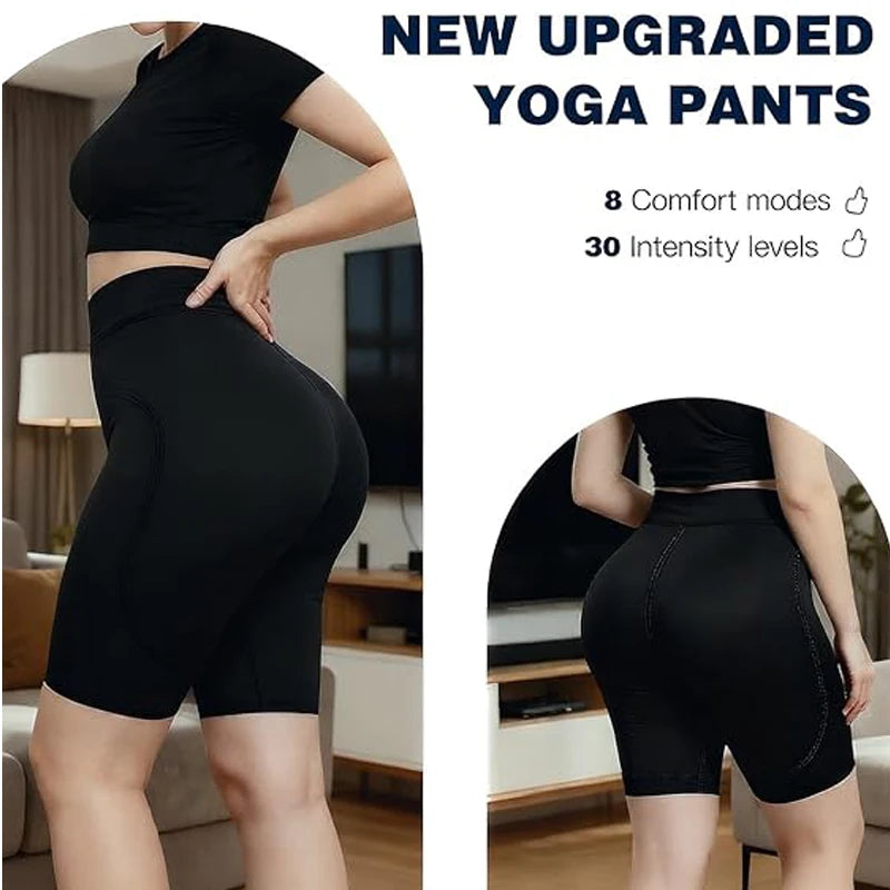 Women EMS Massage Pants Muscle Stimulation Five Pants 6 Modes Lift Buttocks Yoga Pants for Shape Slimming Legs