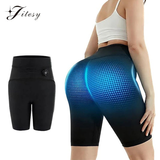 Women EMS Massage Pants Muscle Stimulation Five Pants 6 Modes Lift Buttocks Yoga Pants for Shape Slimming Legs