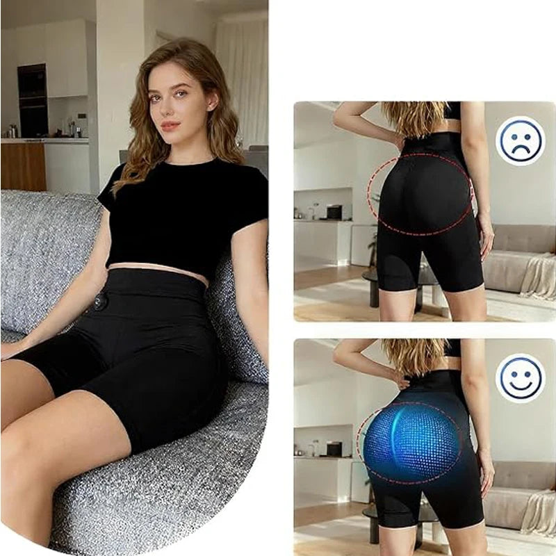 Women EMS Massage Pants Muscle Stimulation Five Pants 6 Modes Lift Buttocks Yoga Pants for Shape Slimming Legs