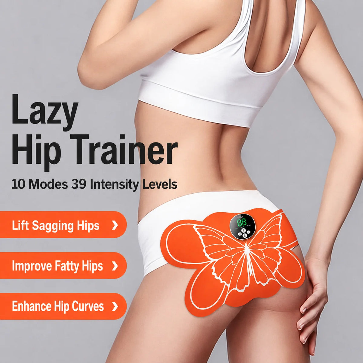 EMS Beauty Hip Instrument Hip Trainer Electric Hip Muscle Stimulator 10 Modes 39 Training Levels Fitness Massager Wweight Loss Shaping