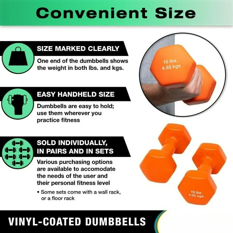 Vinyl Coated Cast Iron Dumbbell For Strength Training