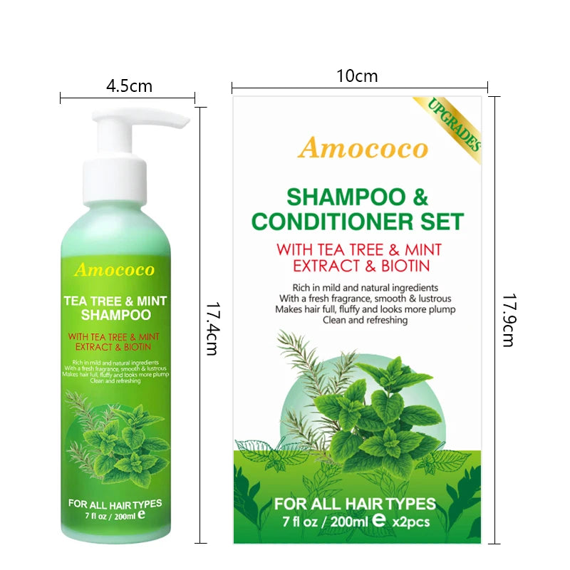 AMOCOCO Tea Tree Shampoo And Conditioner Set