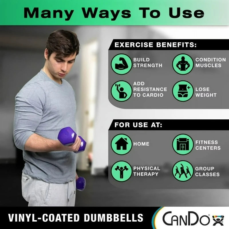 Vinyl Coated Cast Iron Dumbbell For Strength Training